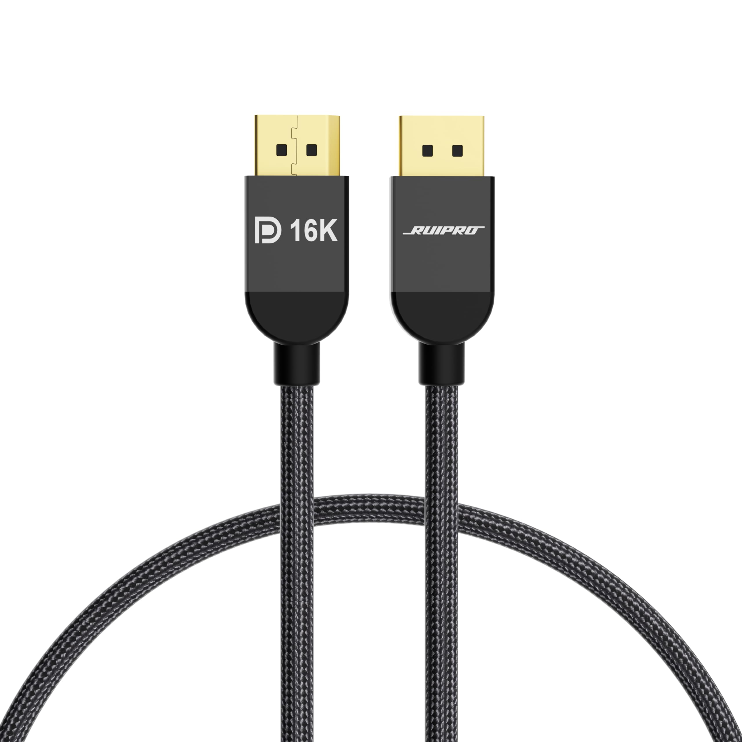 Ruipro Displayport Cable 2.1, 16K Dp Cable 6.6Ft, Supports 80Gbps, Uhbr20, 16K@60Hz, 8K@120Hz, 4K@240Hz 165Hz 144Hz, Hdr Dsc 1.2A, Compatible Freesync/G Sync 4090 3090Ti 7900Xtx Graphics Card